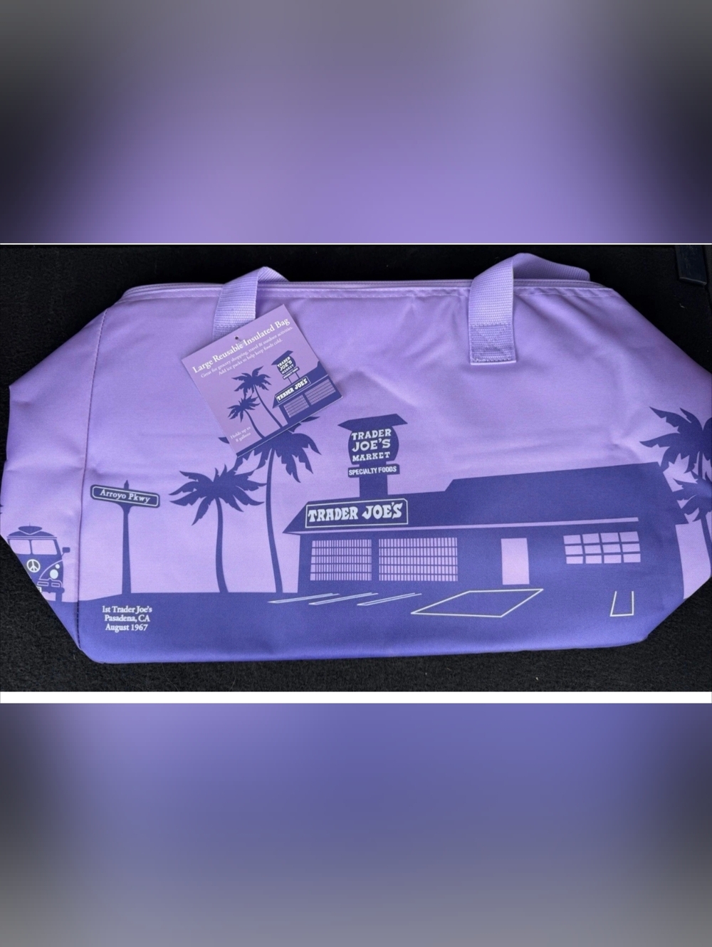 NEW Trader Joes Lavender XL Insulated Freezer Bag LIMITED EDITION FREE GIFT🎁